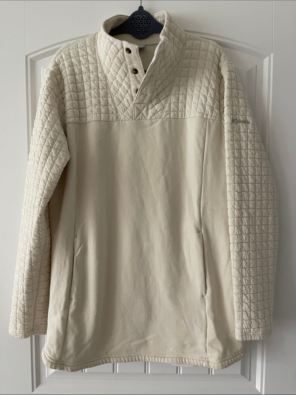 Columbia Cream Quilted Pullover XL